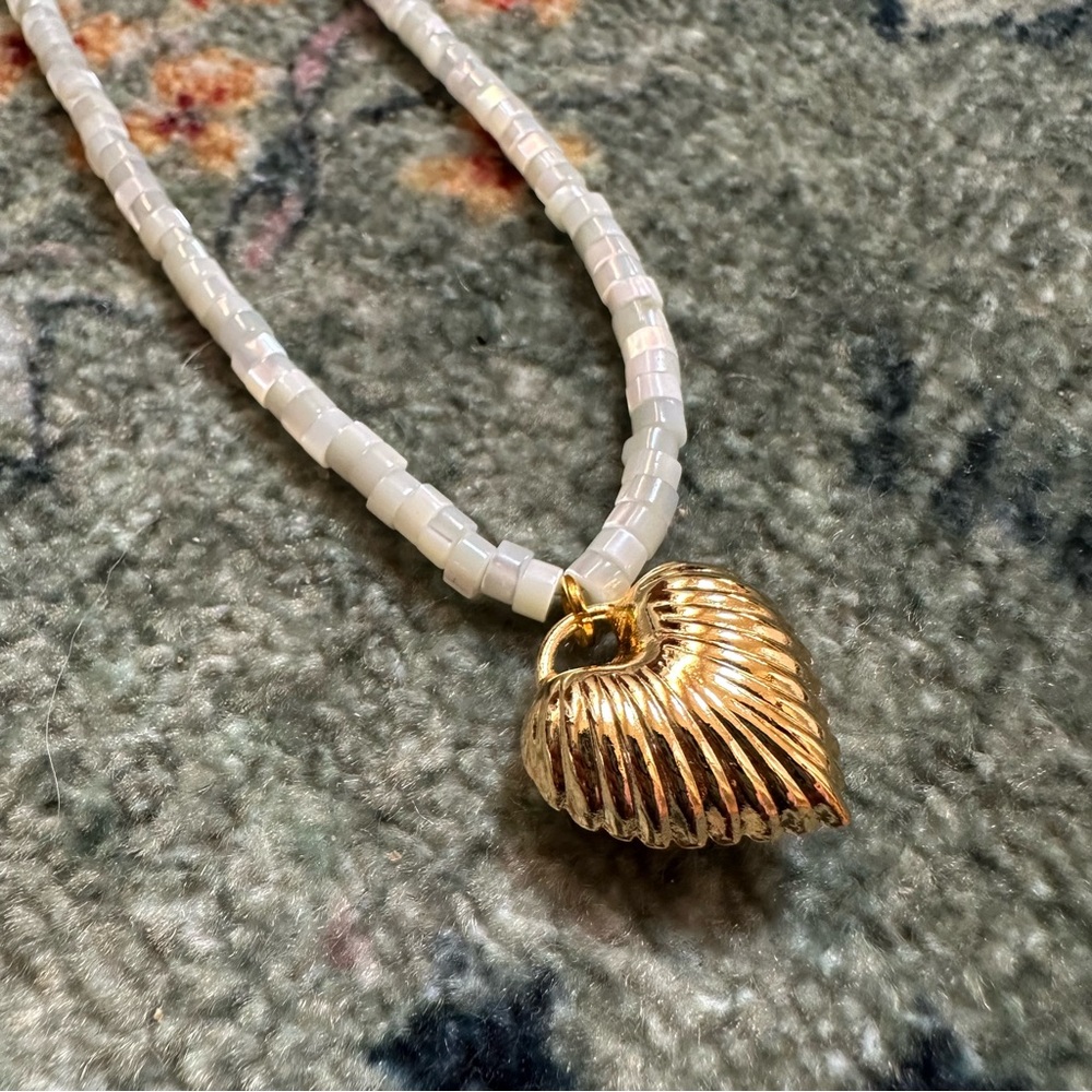 Puffy Heart Necklace, 17”